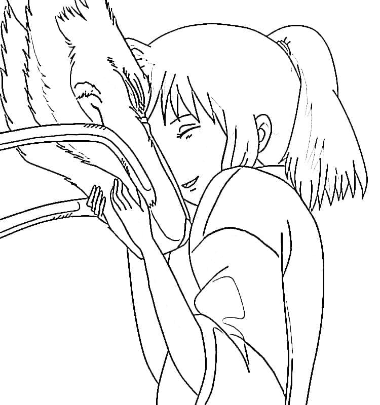River Spirit And Chihiro Coloring Page