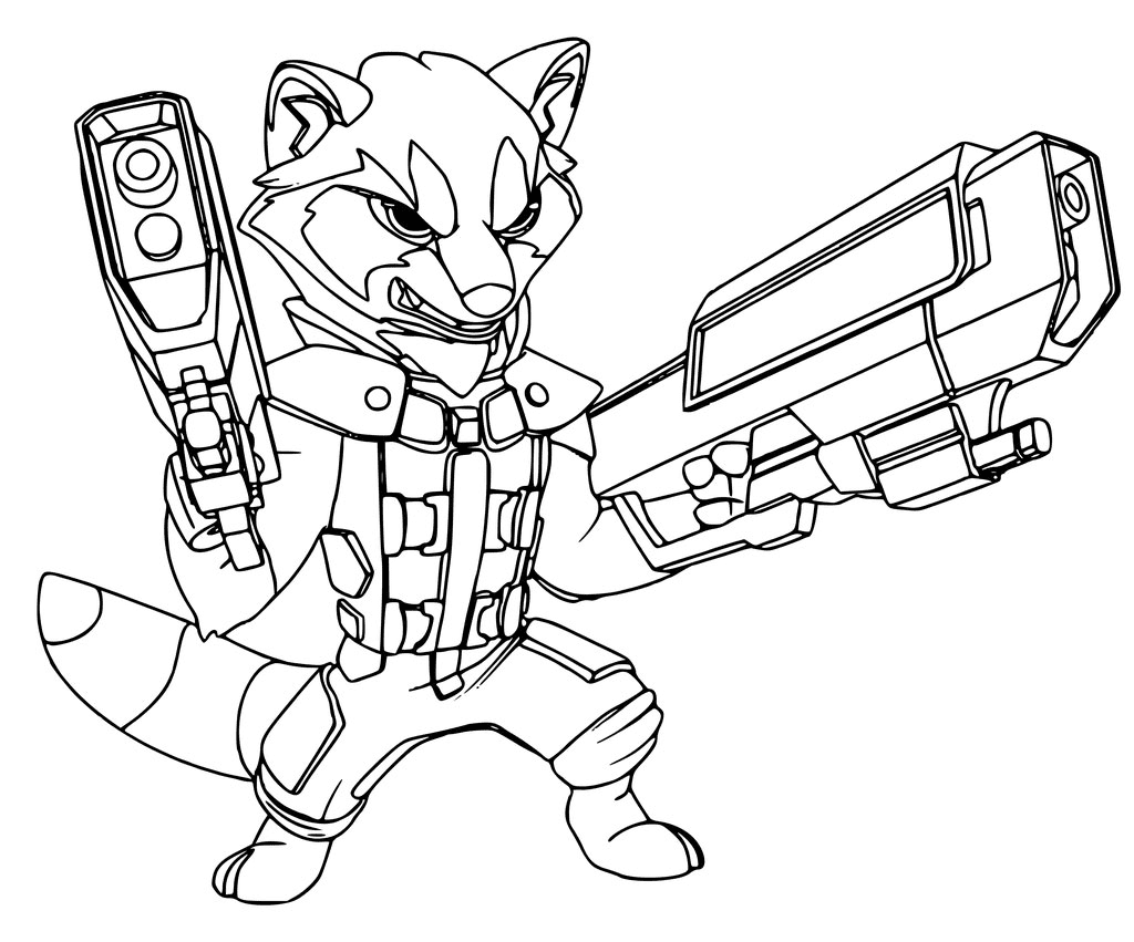Rocket Guardians Galaxy Coloring Pages