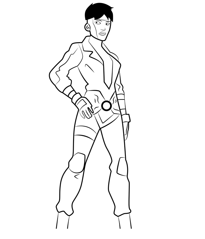 Young Justice Superboy Coloring Pages