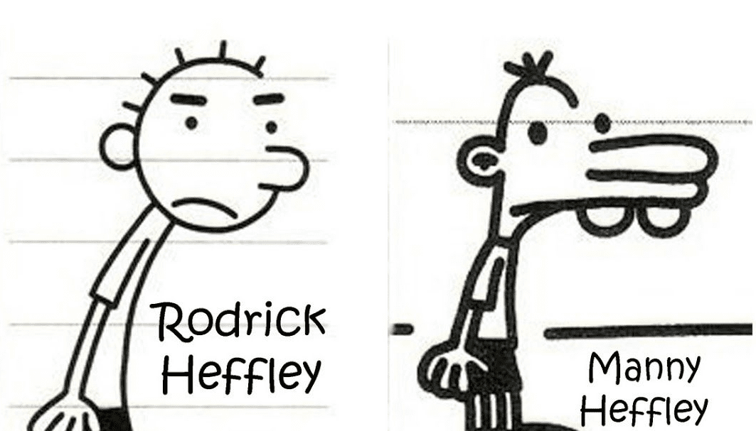Rodrick Heffley with Manny Heffley from Diary Of A Wimpy Kid