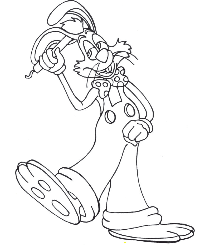 Roger from Roger Rabbit Coloring Page