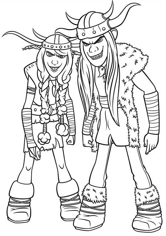 Ruffnut and Tuffnut Coloring Page