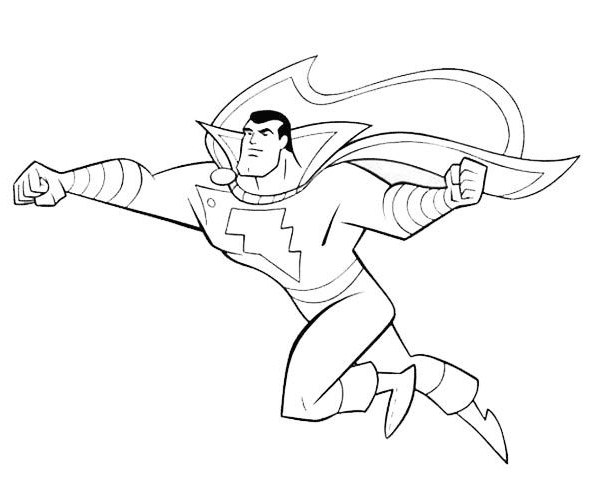Shazam Free Coloring Pages