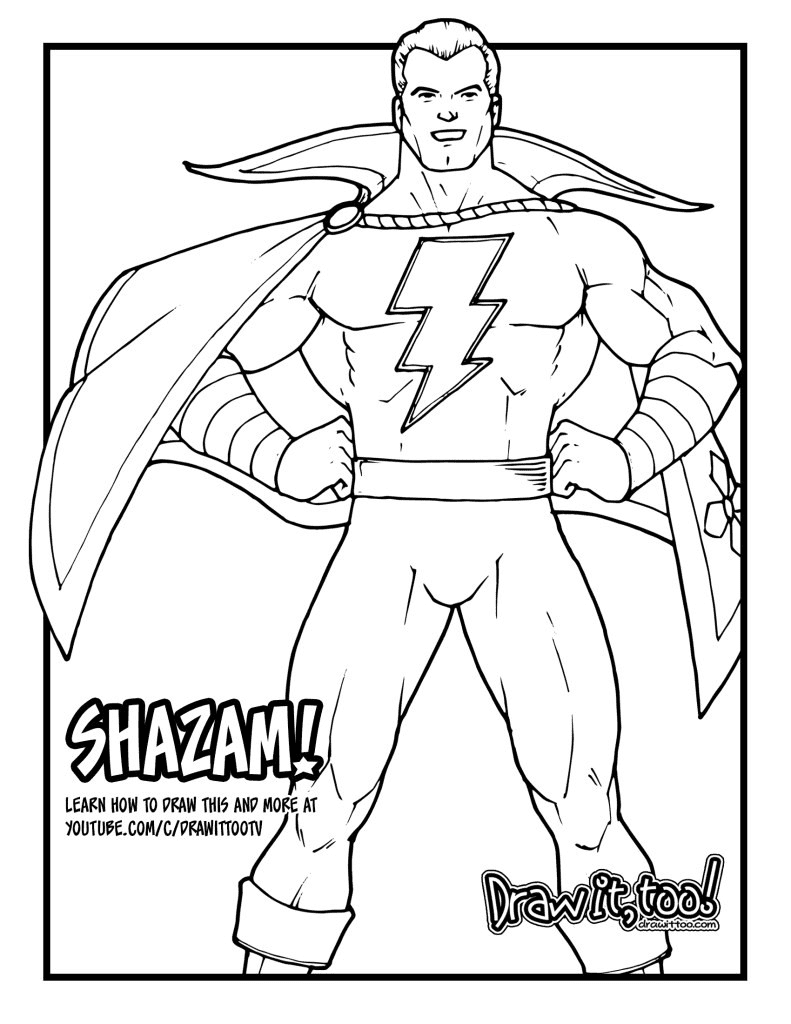 Shazam For Kids Coloring Pages