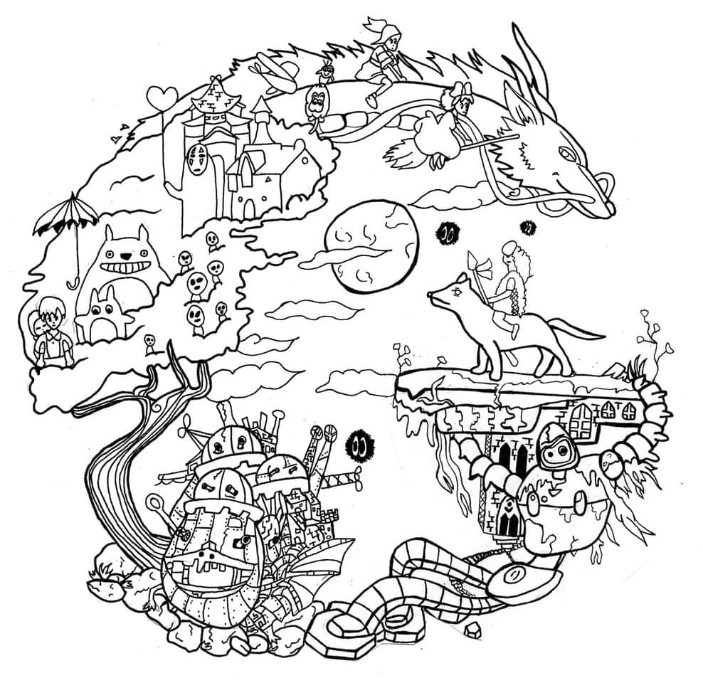 Spirited Away Free Printable Coloring Pages