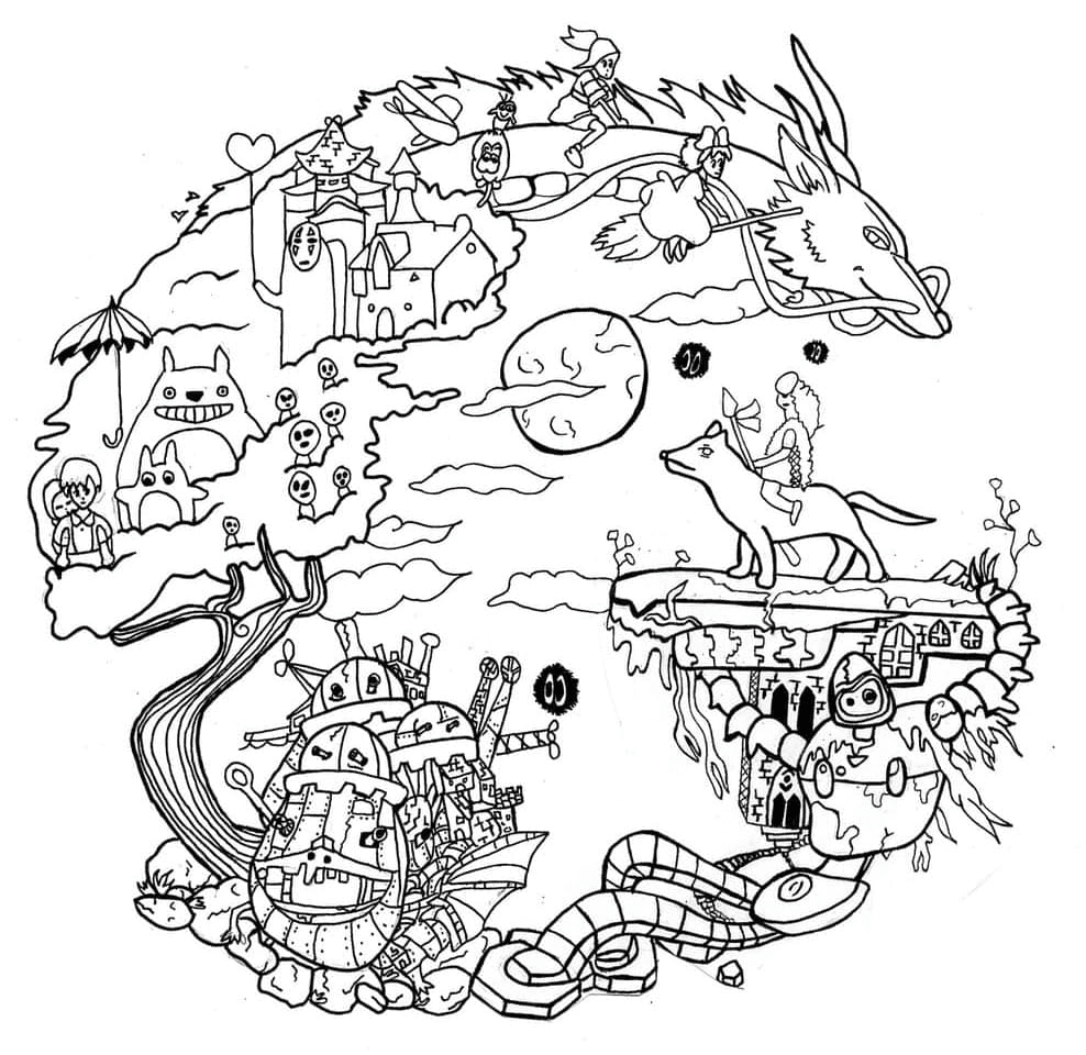 Spirited Away Free Printable Coloring Page Free Printable Coloring Pages