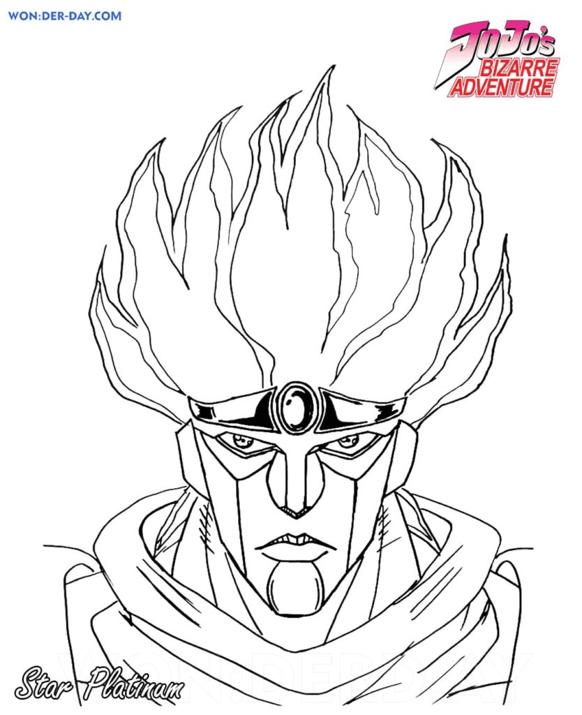 Star Platinum Coloring Pages