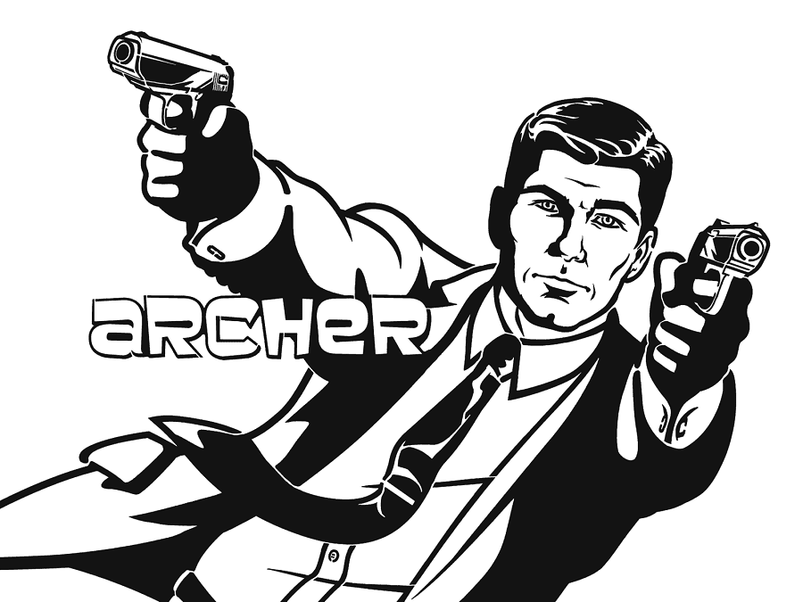 Sterling Archer Printable Coloring Page