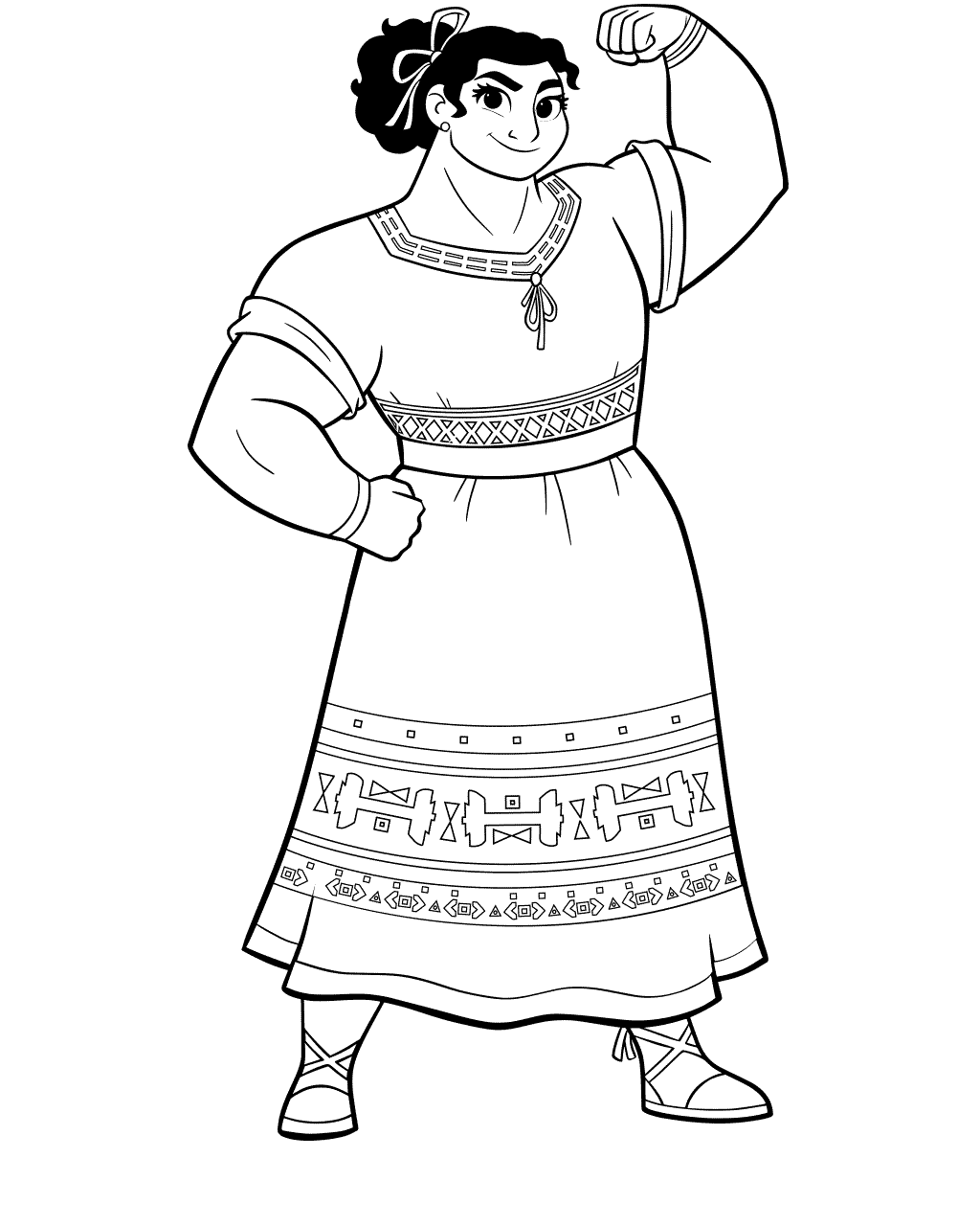 Strong Luisa Madrigal Coloring Page