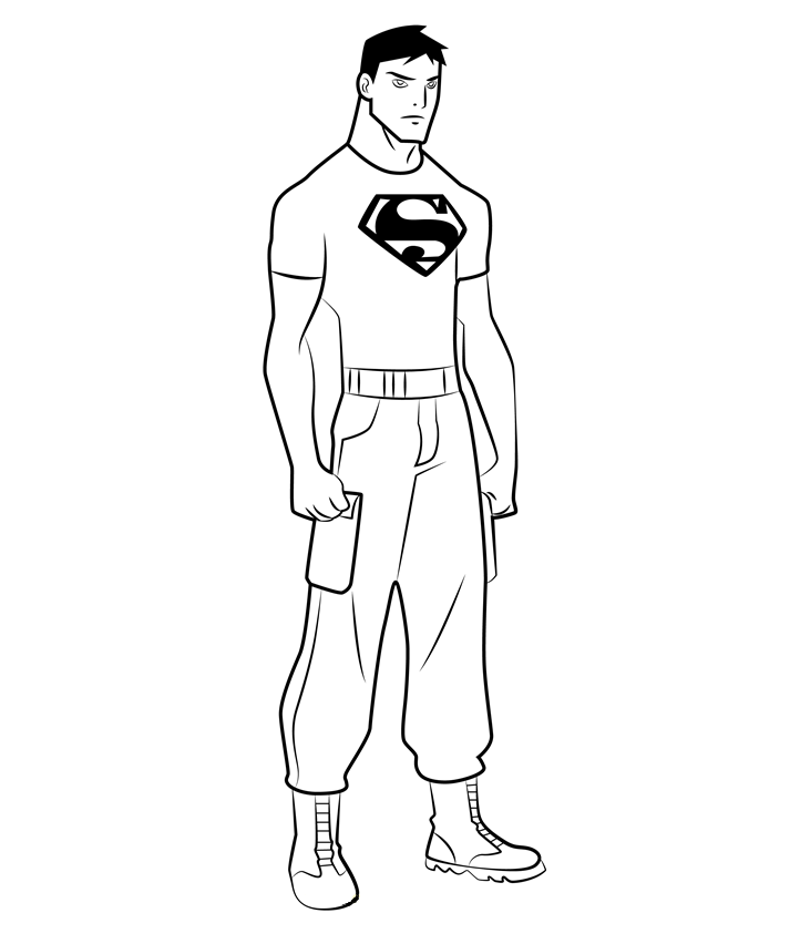 Sterke Superboy van Young Justice