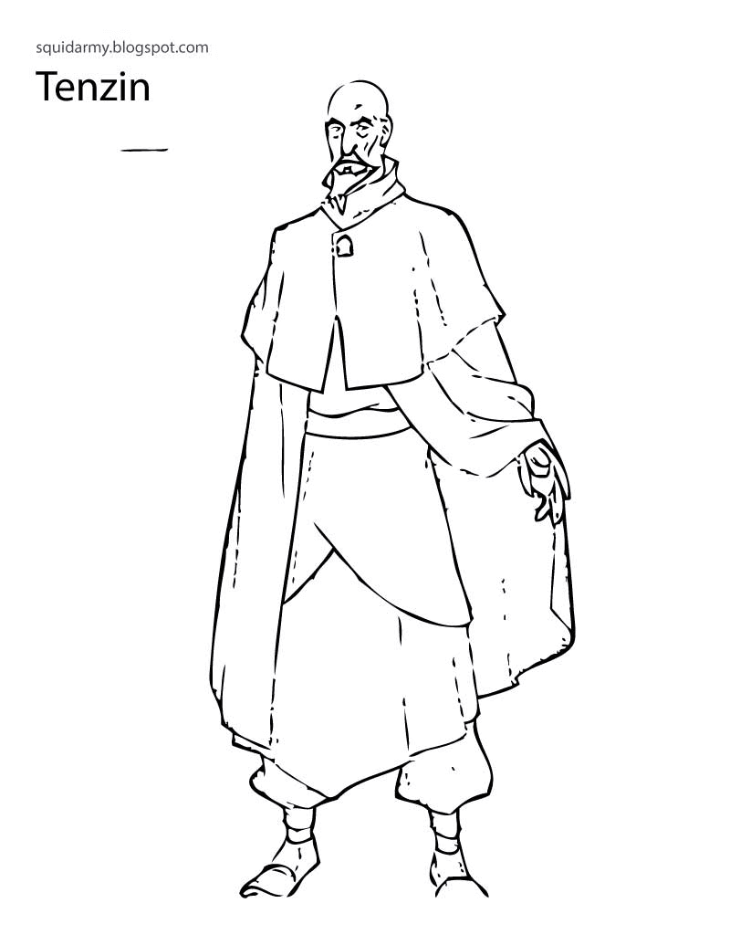 Tenzin Coloring Page