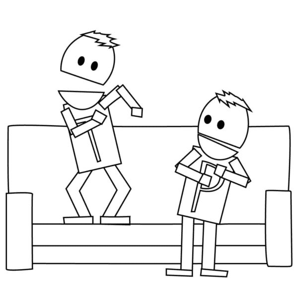 Terrence and Phillip Coloring Page