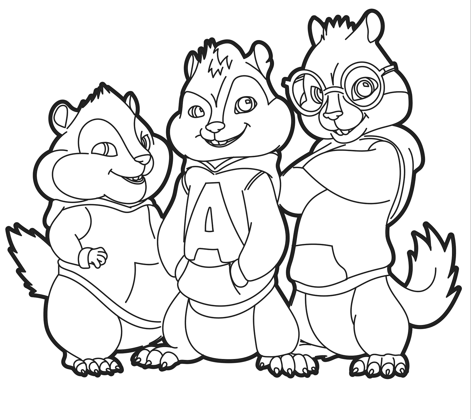 The Chipmunks Coloring Page