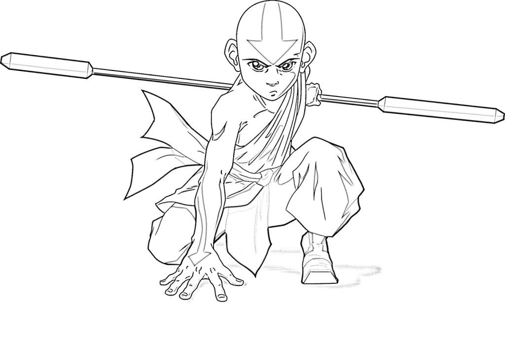 The Legend Of Korra - Aang Coloring Pages
