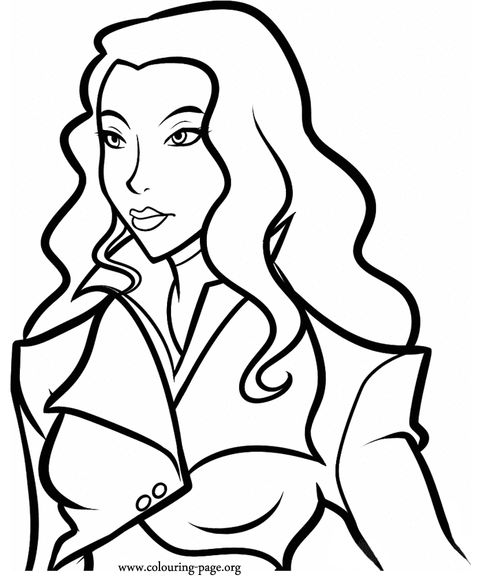 The Legend Of Korra – Asami Sato Coloring Page