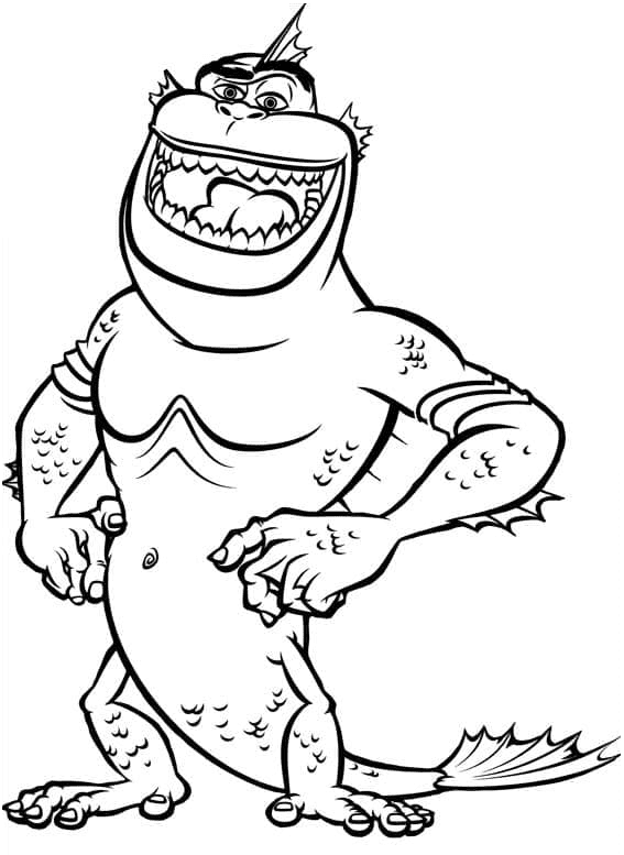 The Missing Link – Monsters vs Aliens Coloring Page