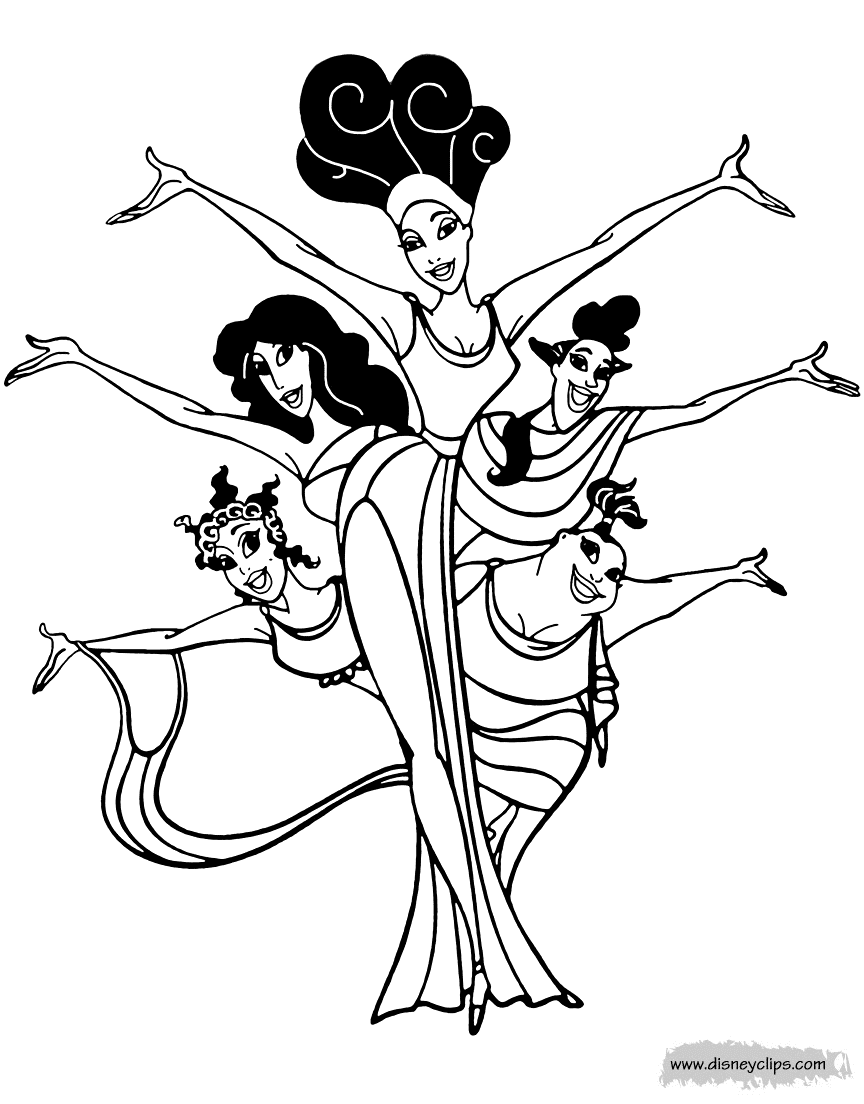 The Muses Coloring Pages
