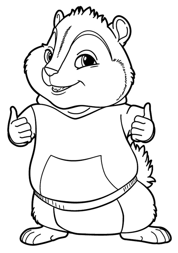 Theodore – Alvin and the Chipmunks Coloring Page