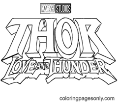 Thor: Amor e Trovão Desenhos para Colorir