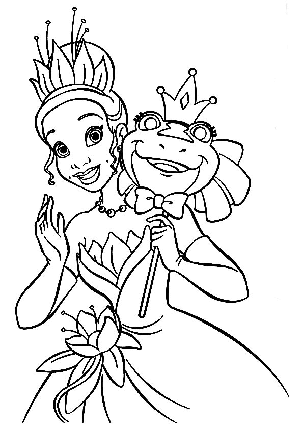 الأميرة تيانا مع قناع الضفدع من الأميرة