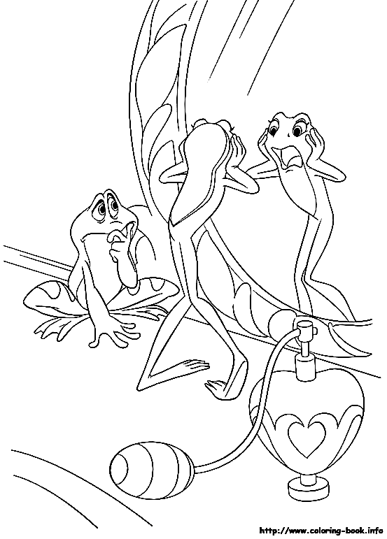Tiana turns into a Frog Coloring Pages