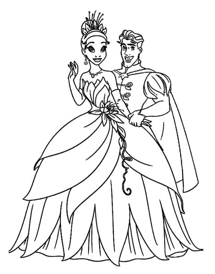 Tiana And Prince Naveen Coloring Page Funny Coloring Vrogue co