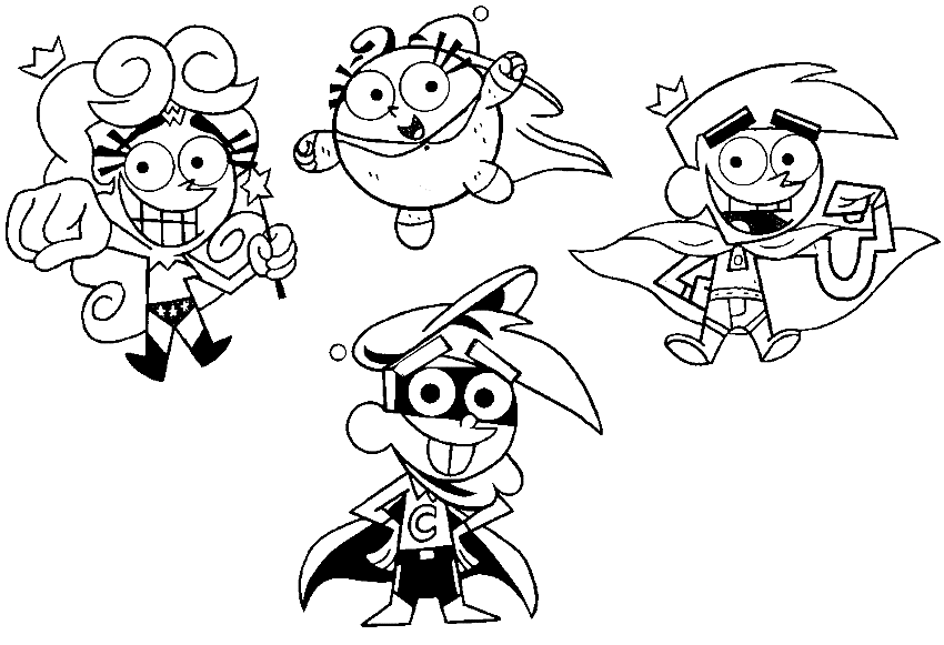 Timmy, Cosmo, Wanda e Poof de Padrinhos Mágicos