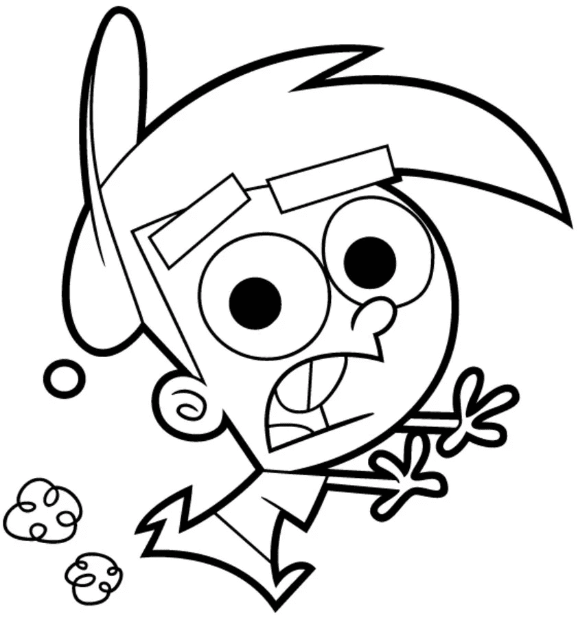 Timmy Turner Running Coloring Page