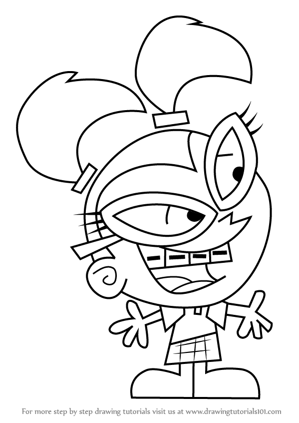 Tootie 来自 Fairly OddParents Coloring Page