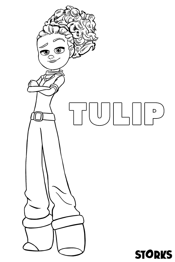 Tulip from Storks Movie Coloring Page