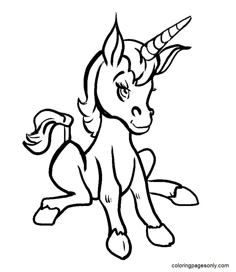 Uni the Unicorn from Dungeons & Dragons Coloring Page - Free Printable ...