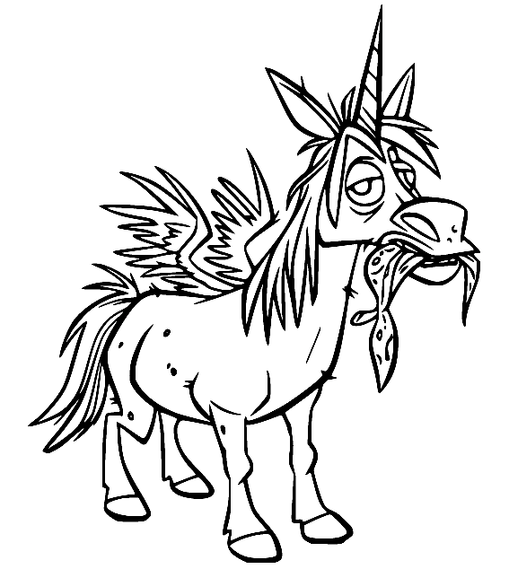 Unicorn from Onward Coloring Page