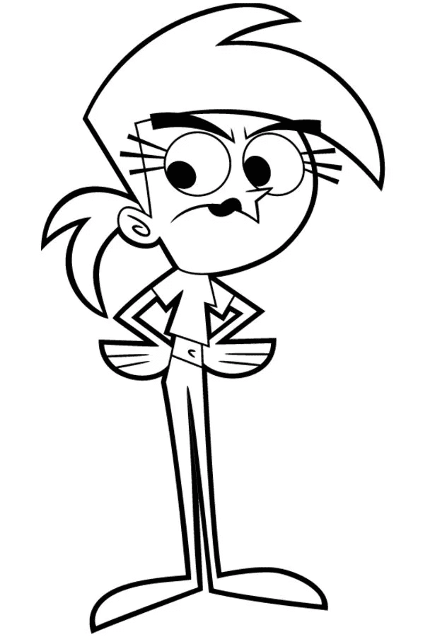 Vicky from The Fairly OddParents Coloring Page