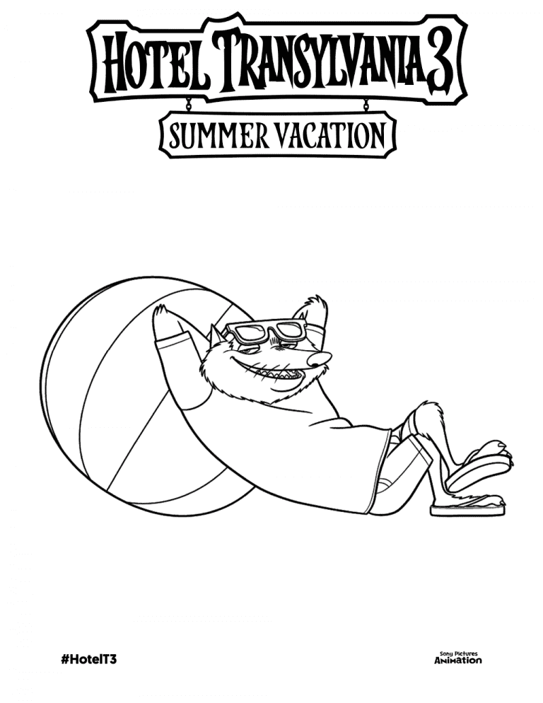 Wayne from Hotel Transylvania Coloring Pages