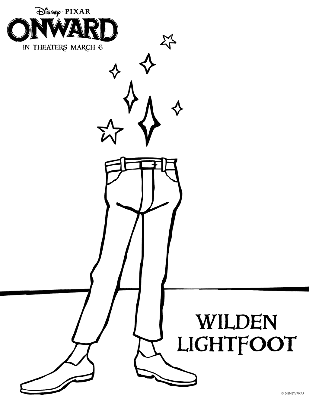 Wilden Lightfoot (Dad) from Onward Coloring Page