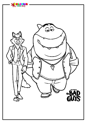 The Bad Guys and Bob's Burgers coloring pages - Coloring Pages Only