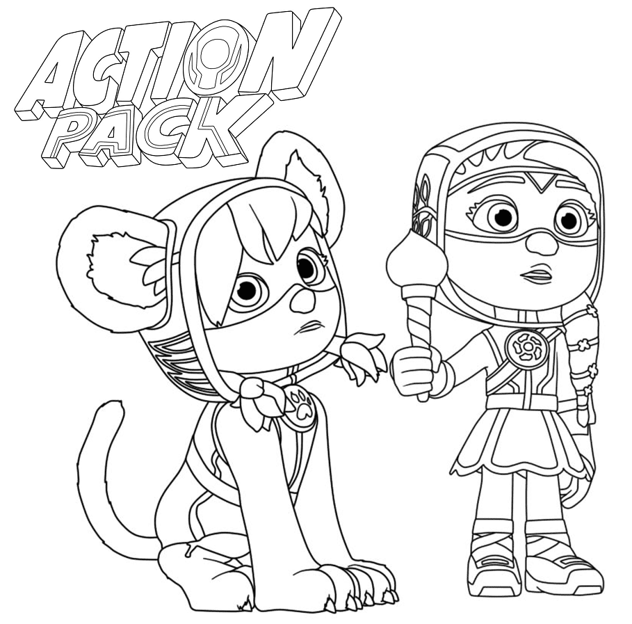 Wren and Treena Coloring Pages