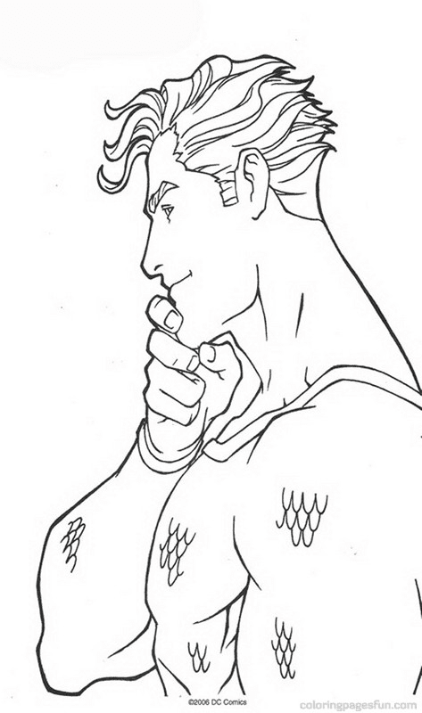 Young Aquaman Printable Coloring Pages