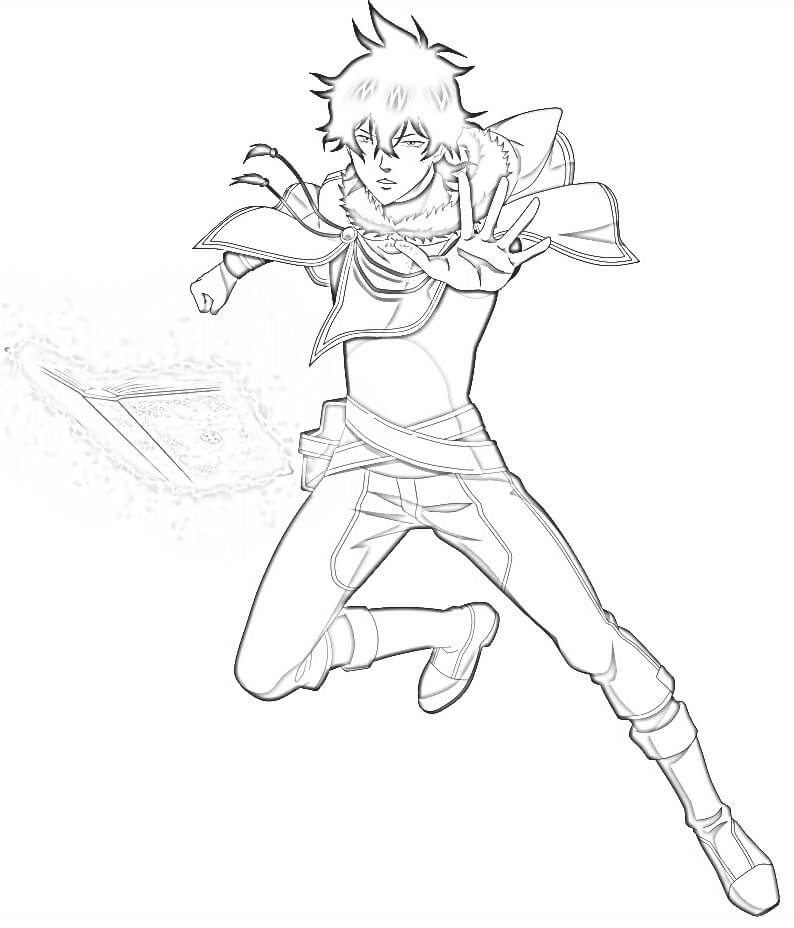 Yuno Fight Coloring Page