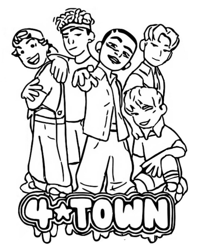 4 Town – Turning red Coloring Page