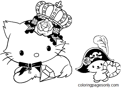 Adorable Charmmy Kitty and Sugar Coloring Page