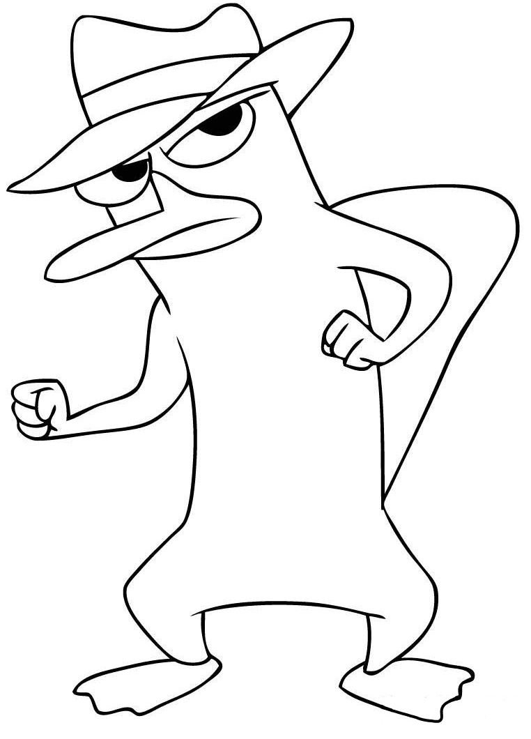 Agent P Coloring Page - Free Printable Coloring Pages