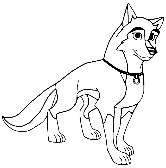 Aleu With a Collar Coloring Page