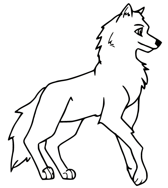 Aleu Wolfdog Coloring Page