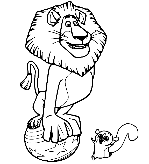 Alex The Lion Coloring Pages