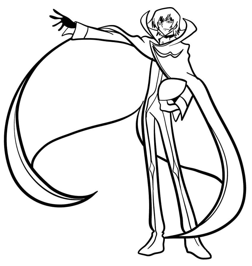 Amazing Lelouch Lamperouge Coloring Page