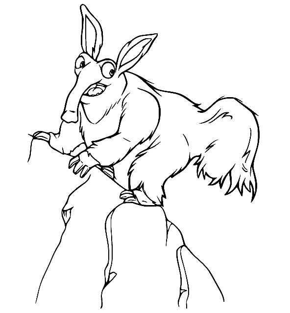 Andrew Aardvark Coloring Page