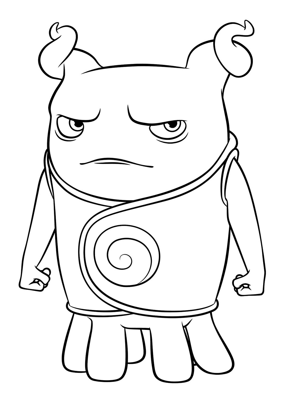 Angry Oh Coloring Page
