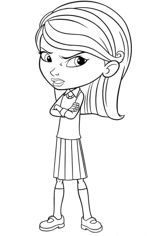 Angry Penny Coloring Page