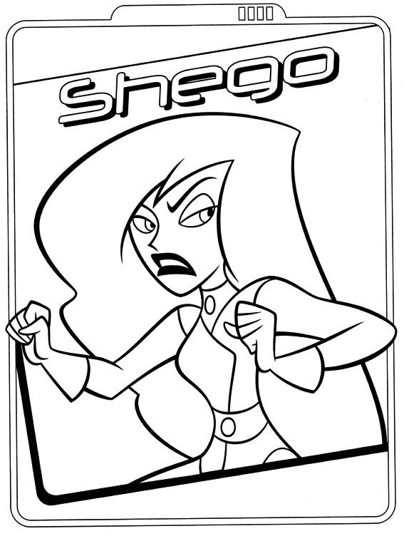 Angry Shego Coloring Page